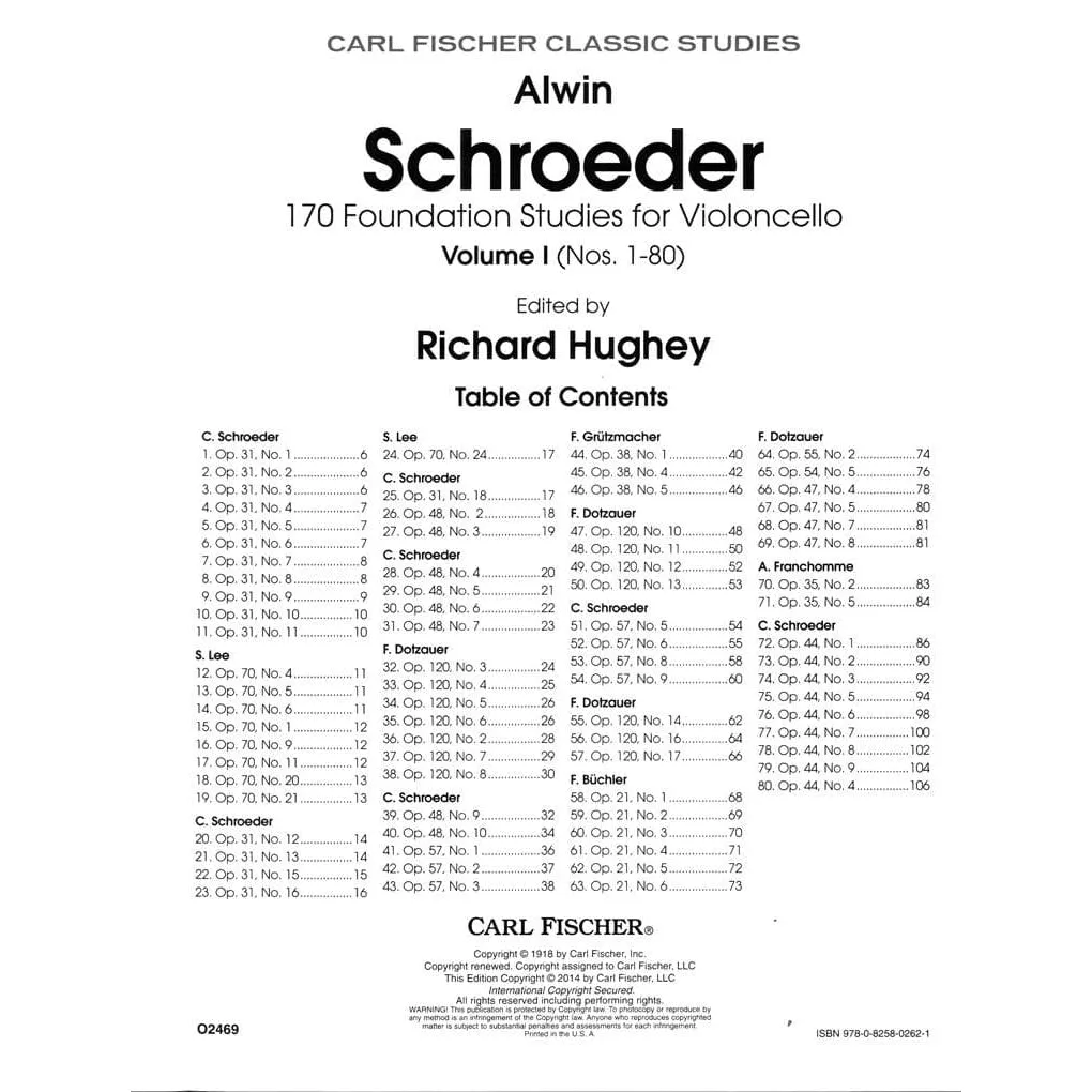 Schroeder 170 Foundation Studies Cello Band 1 Noten