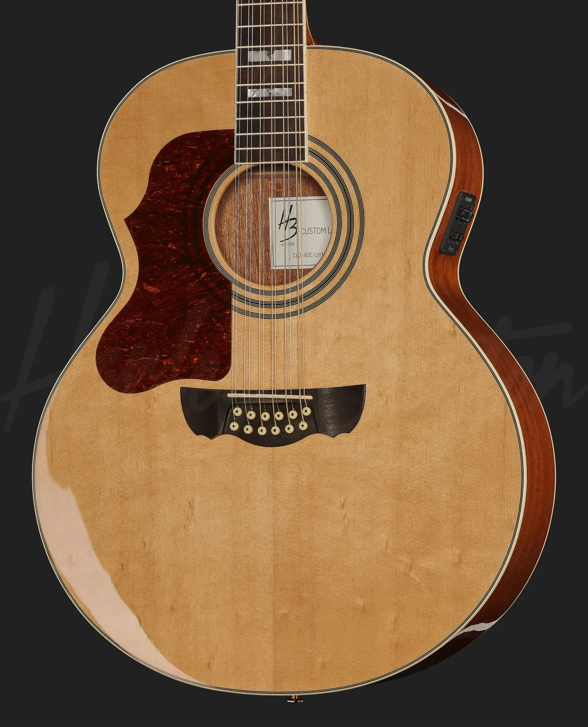 Harley Benton Custom Line CLJ-412E 12-saitige Gitarre Jumbo links natur