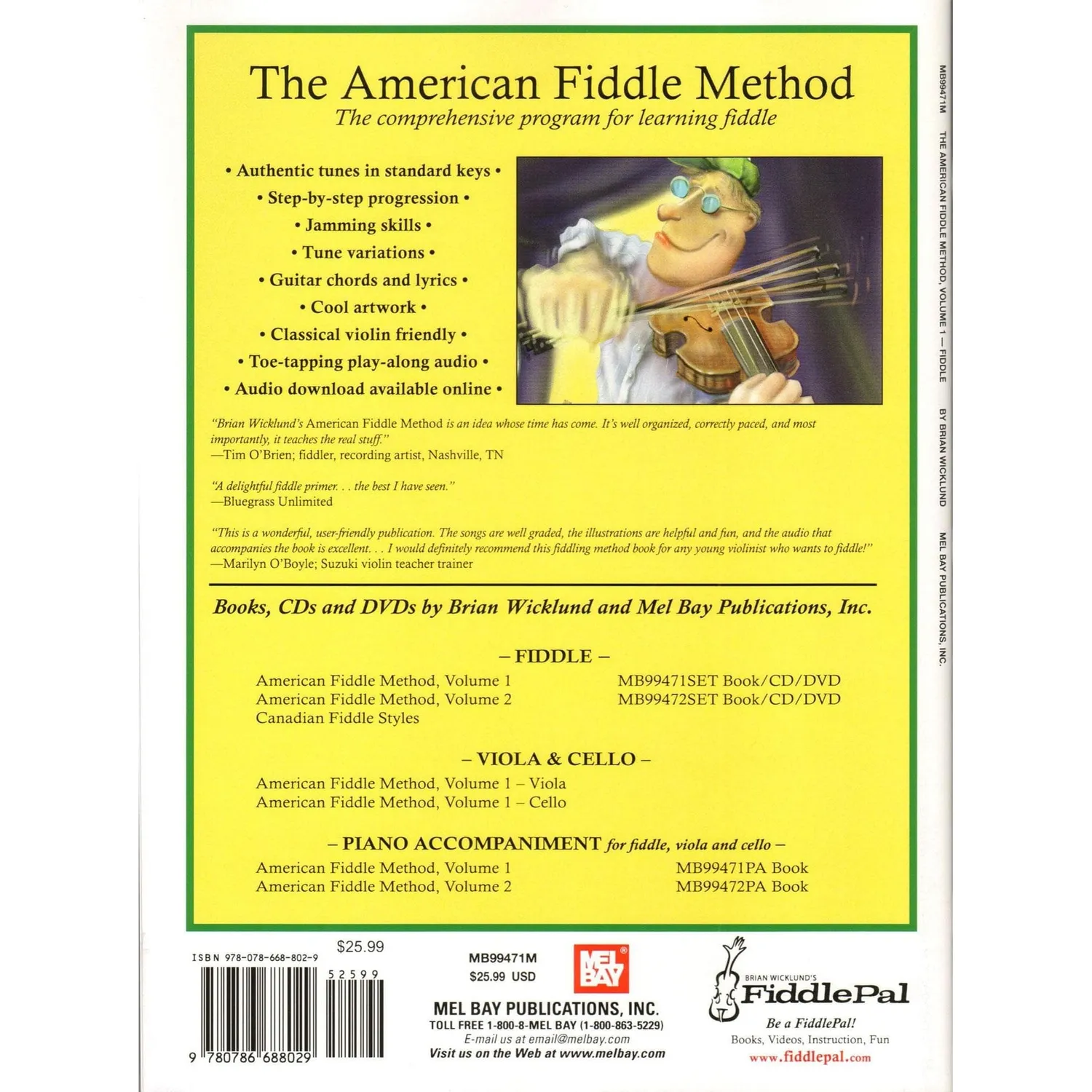Mel Bay American Fiddle Method Vol 1 Geigenschule Audio