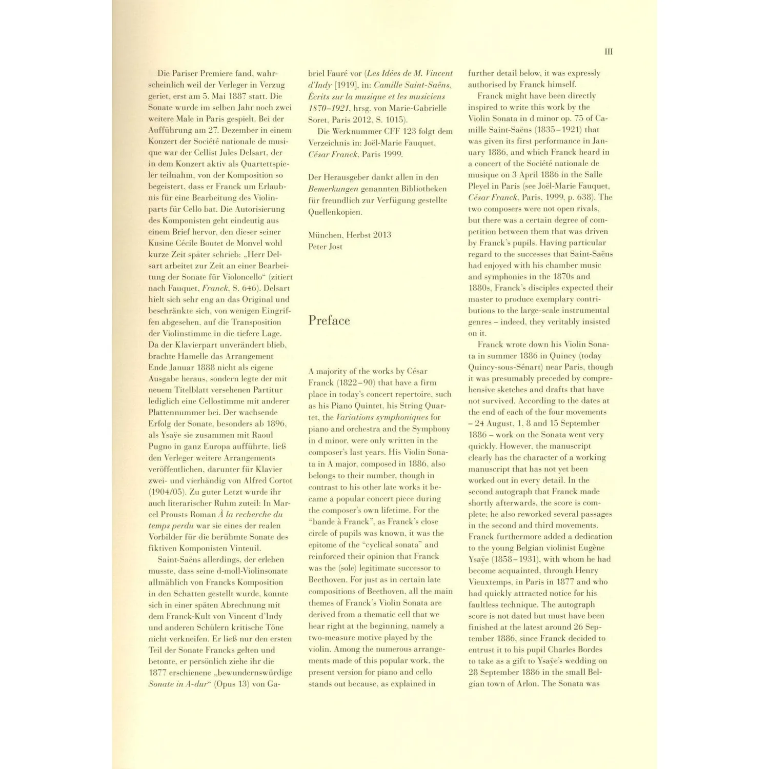 Henle Franck Sonate A-Dur Cello Klavier Noten Urtext