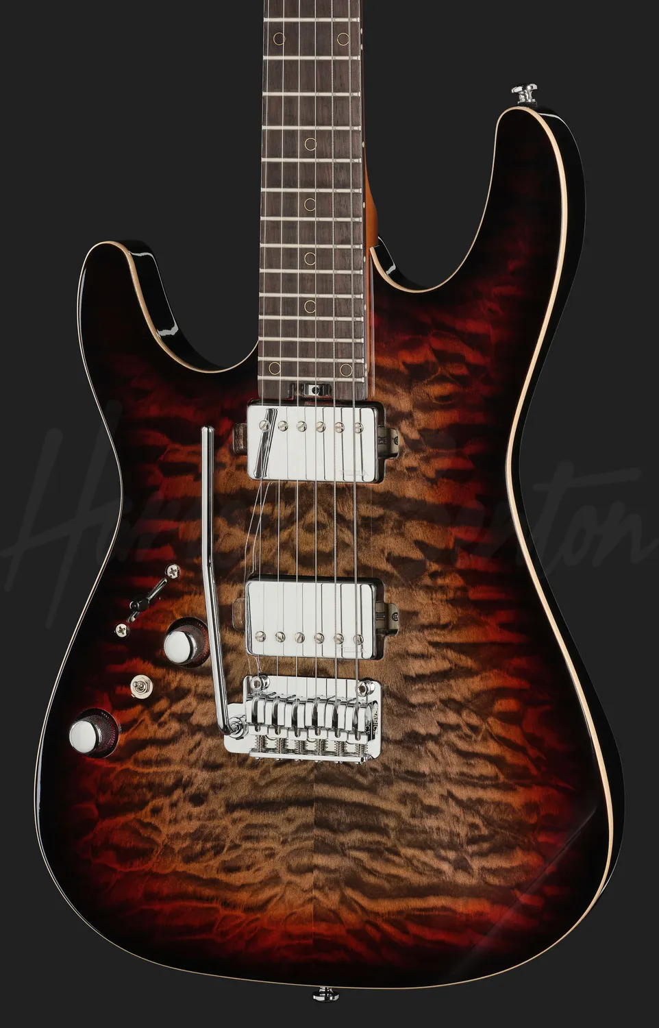 Harley Benton Fusion-IV HH LH RW QDG E-Gitarre Linkshänder