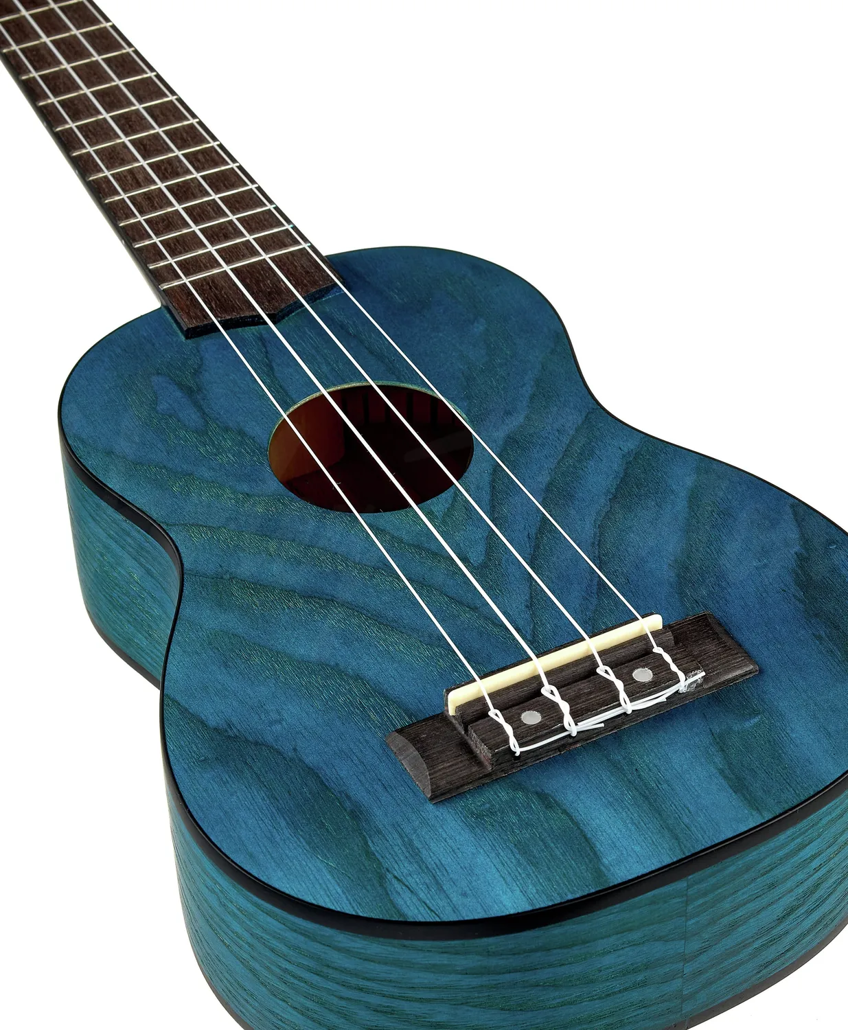 Harley Benton Standard UK-12 Stain Ash Blue Sopran-Ukulele