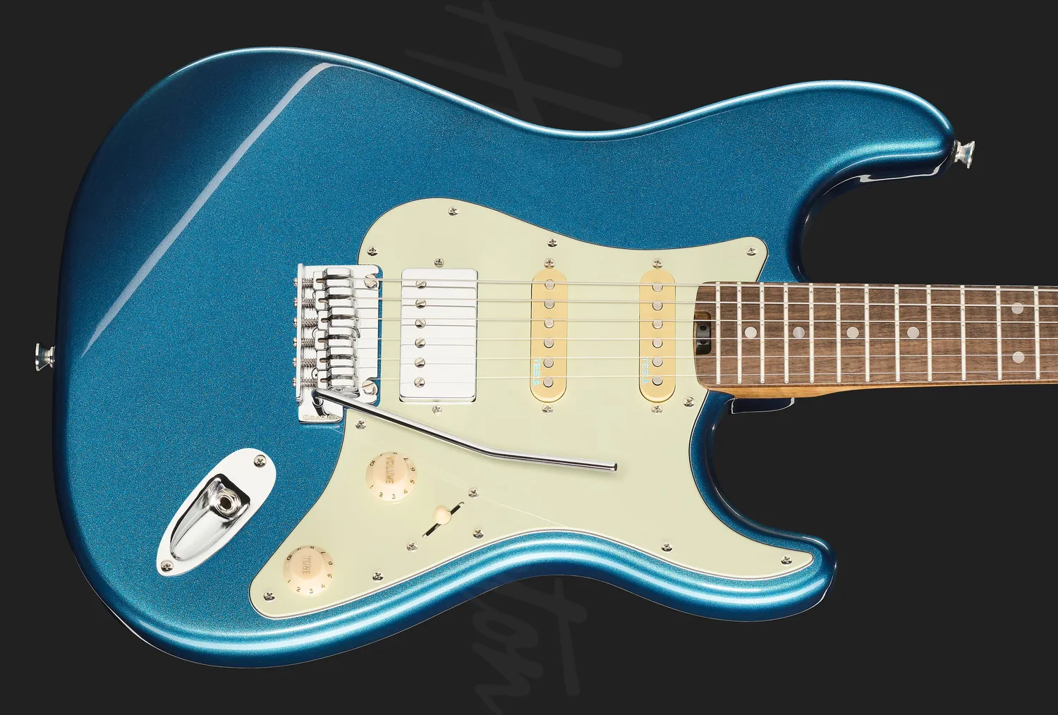 Harley Benton Deluxe ST-Modern Plus HSS E-Gitarre Lake Placid Blue Erle