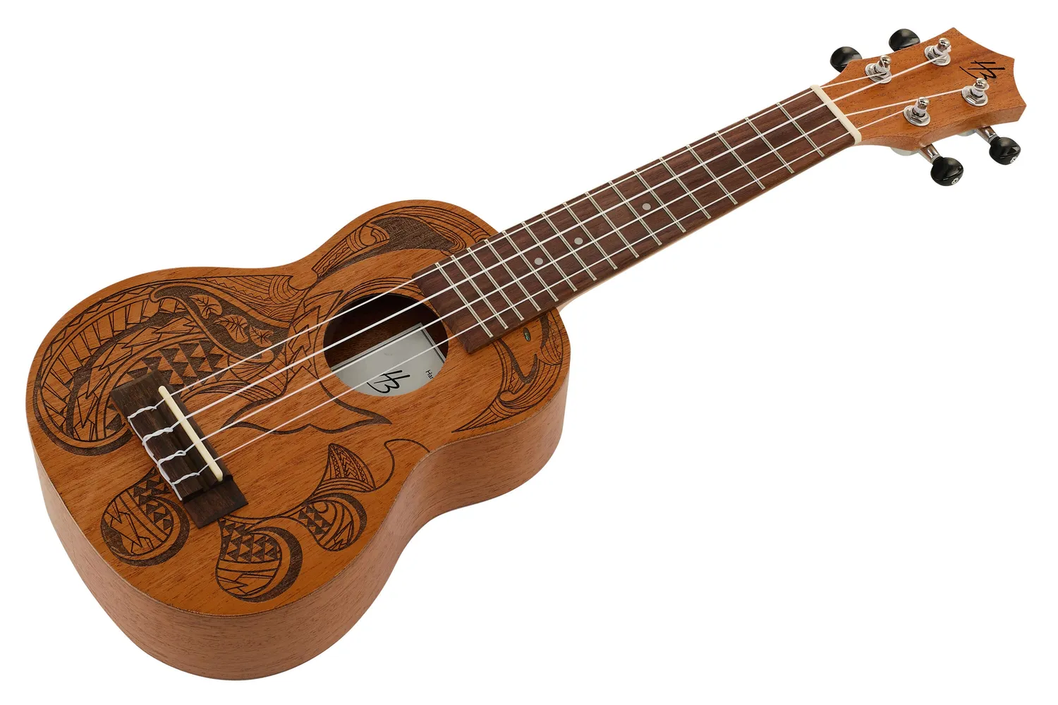 Harley Benton Hawaii Dolphin Tattoo Sopran-Ukulele Mahagoni