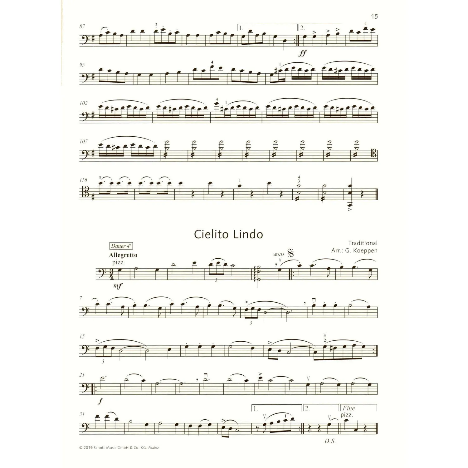 Schott Gabriel Koeppen Cello Fake Book Cellonoten 1-2 Celli