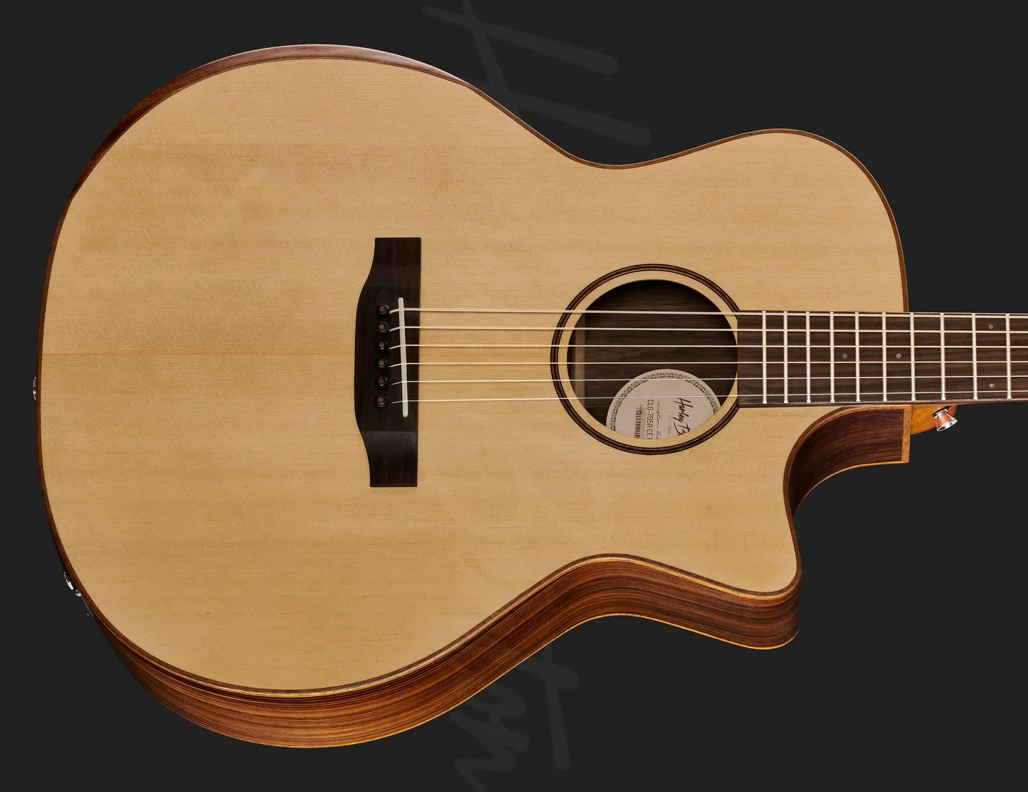 Harley Benton Custom Line CLG-70SR CE NAT Westerngitarre massiv