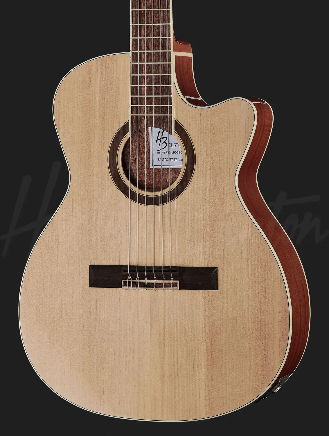 Harley Benton Santos C-40SCE NT Konzertgitarre Natur Cutaway