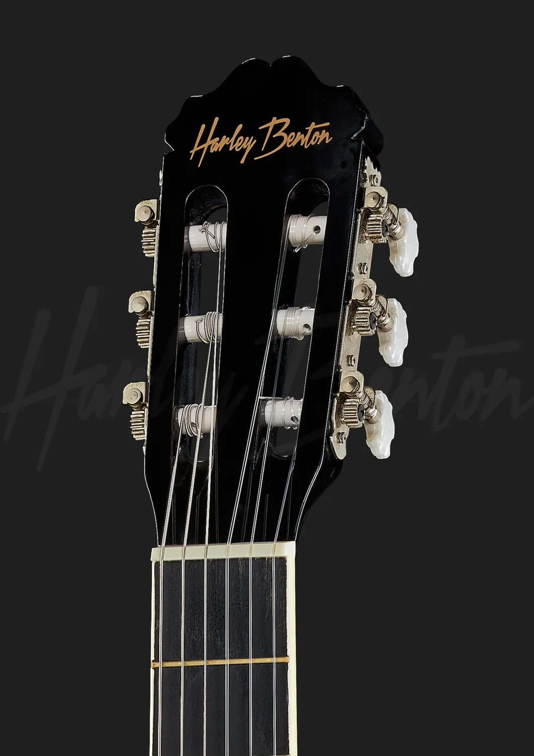 Harley Benton CG200CE-BK Konzertgitarre Schwarz Pickup