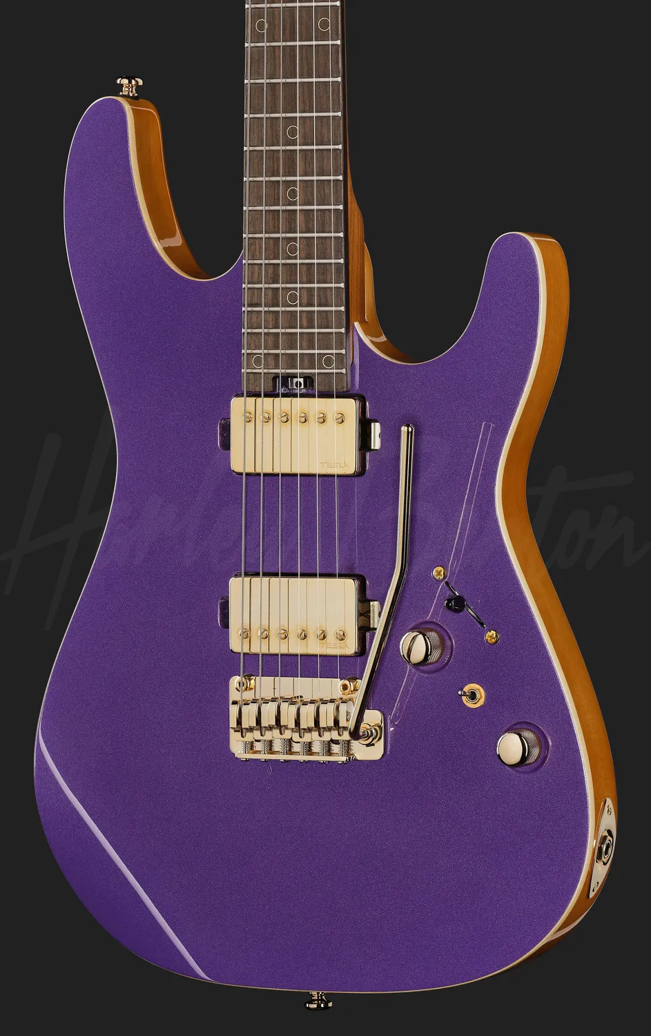 Harley Benton Fusion-IV E-Gitarre Purple Metallic Humbucker