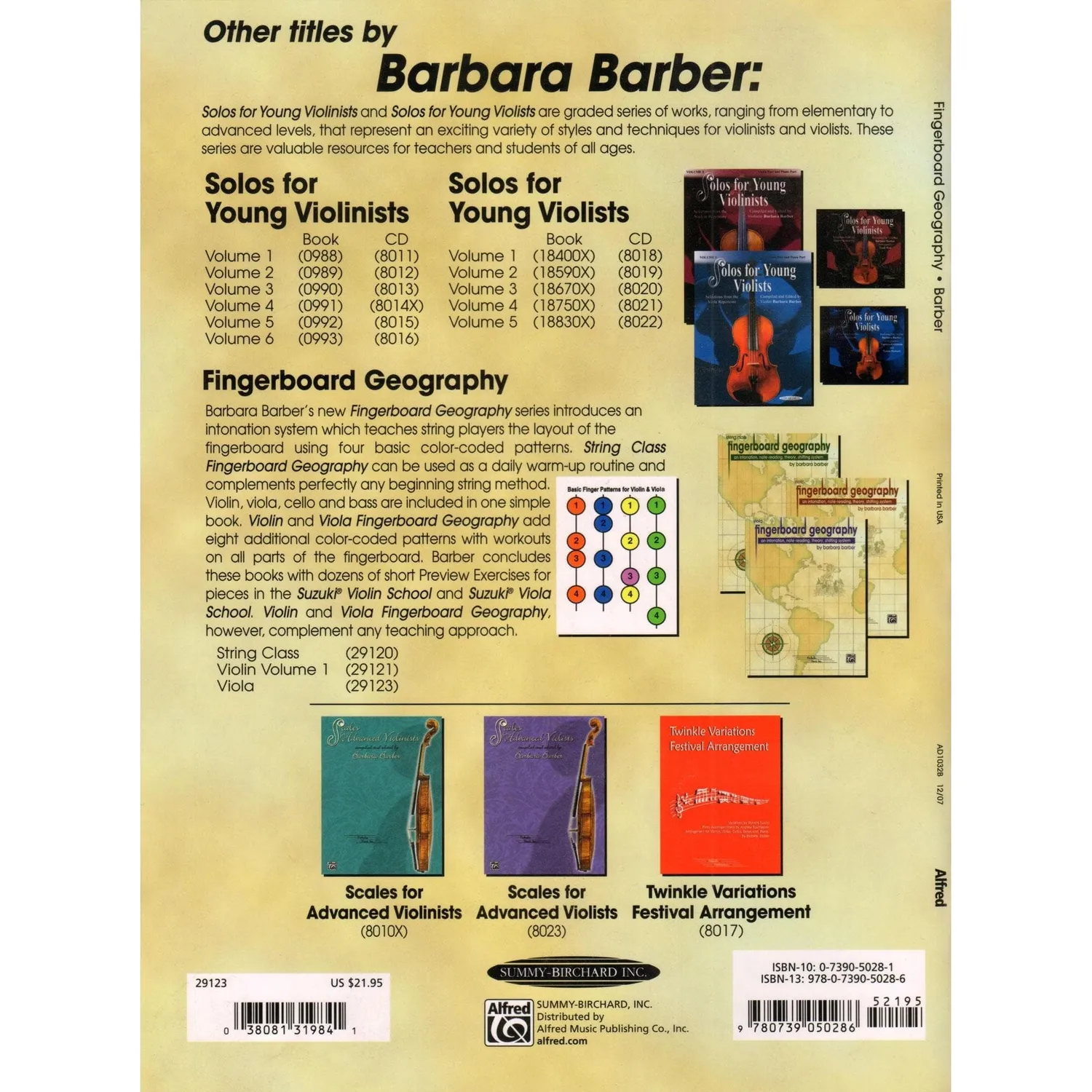 Barber Viola Fingerboard Geography Vol.1 Noten