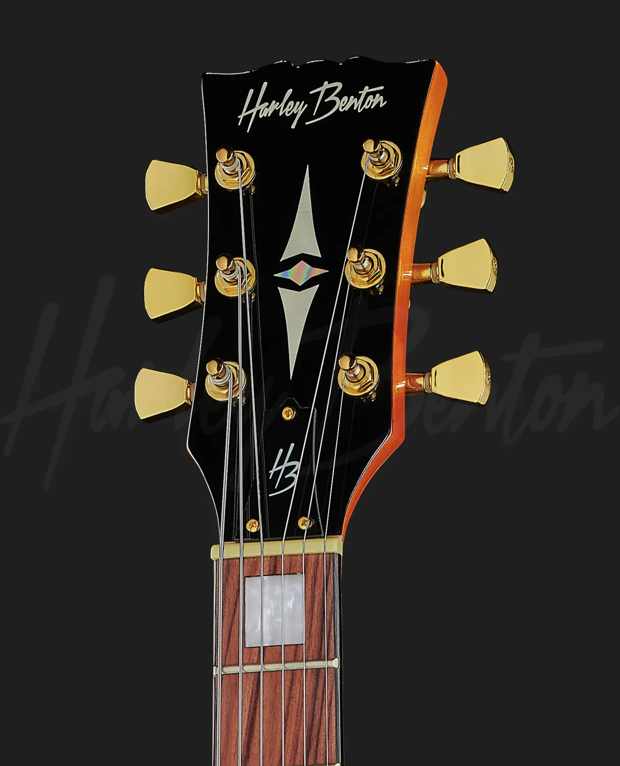 Harley Benton Deluxe HB-35Plus E-Gitarre Metallic Blue halbakustisch