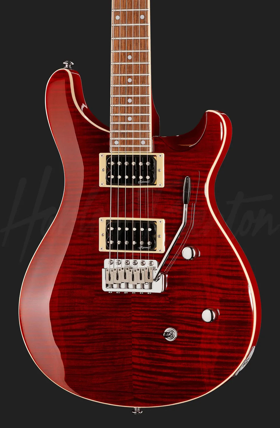 Harley Benton Deluxe CST-24T E-Gitarre Black Cherry Flame