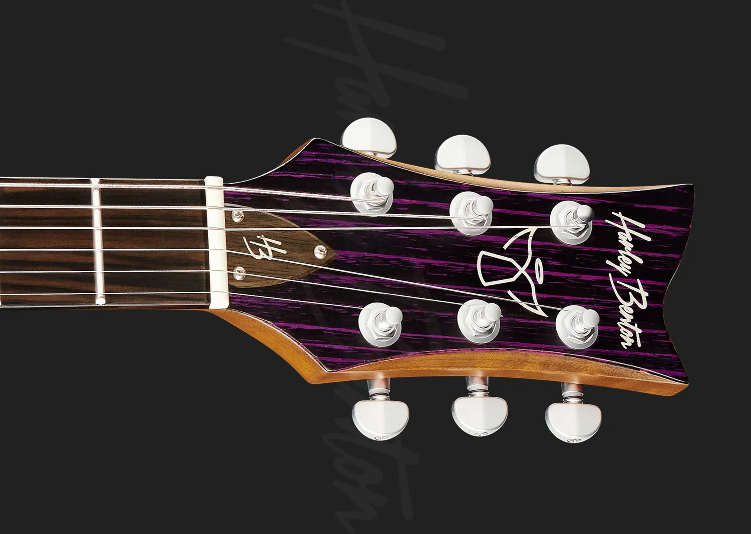 Harley Benton Agufish Custom Signature PB LTD E-Gitarre Purple Blast
