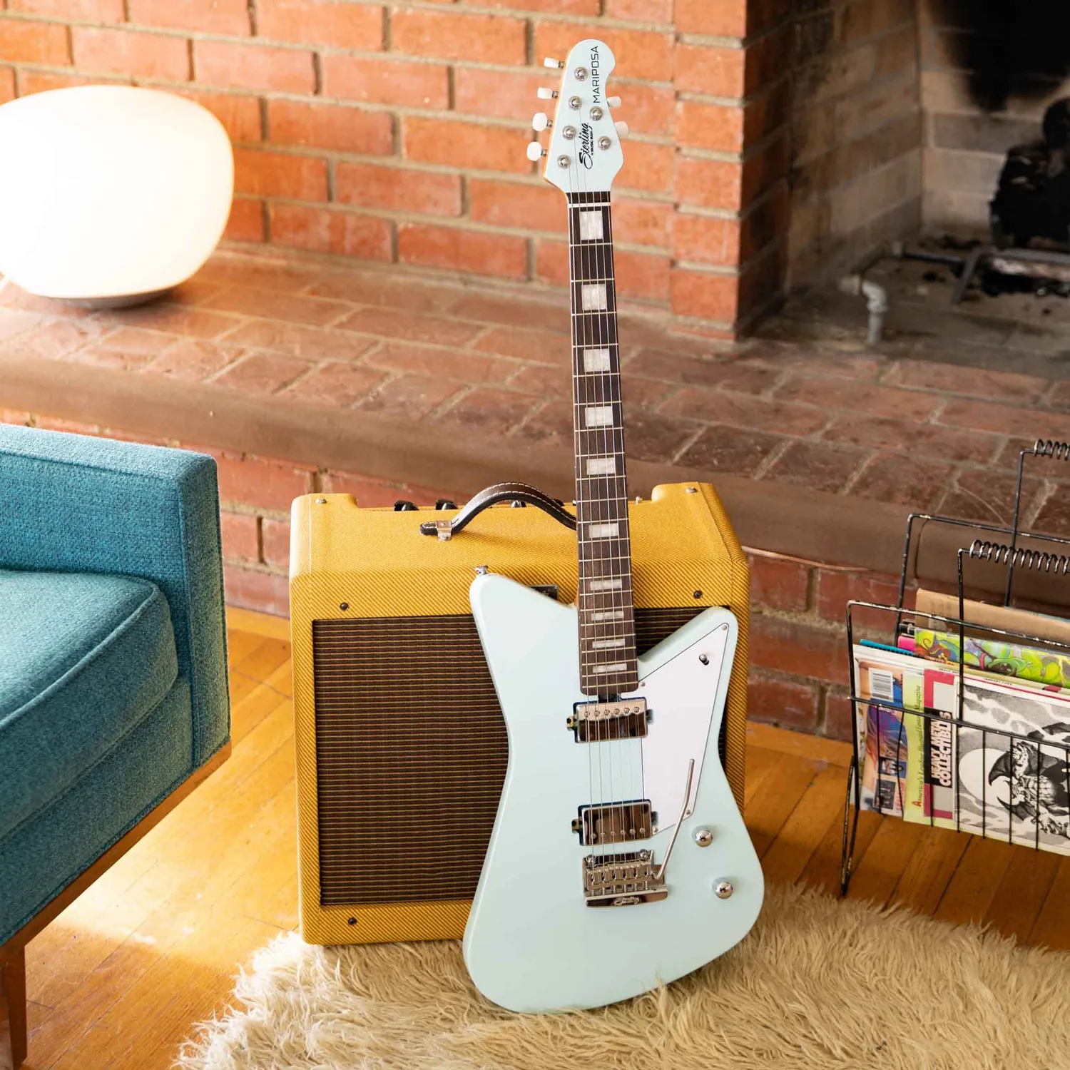 Sterling Artist Series Mariposa E-Gitarre Daphne Blue Humbucker