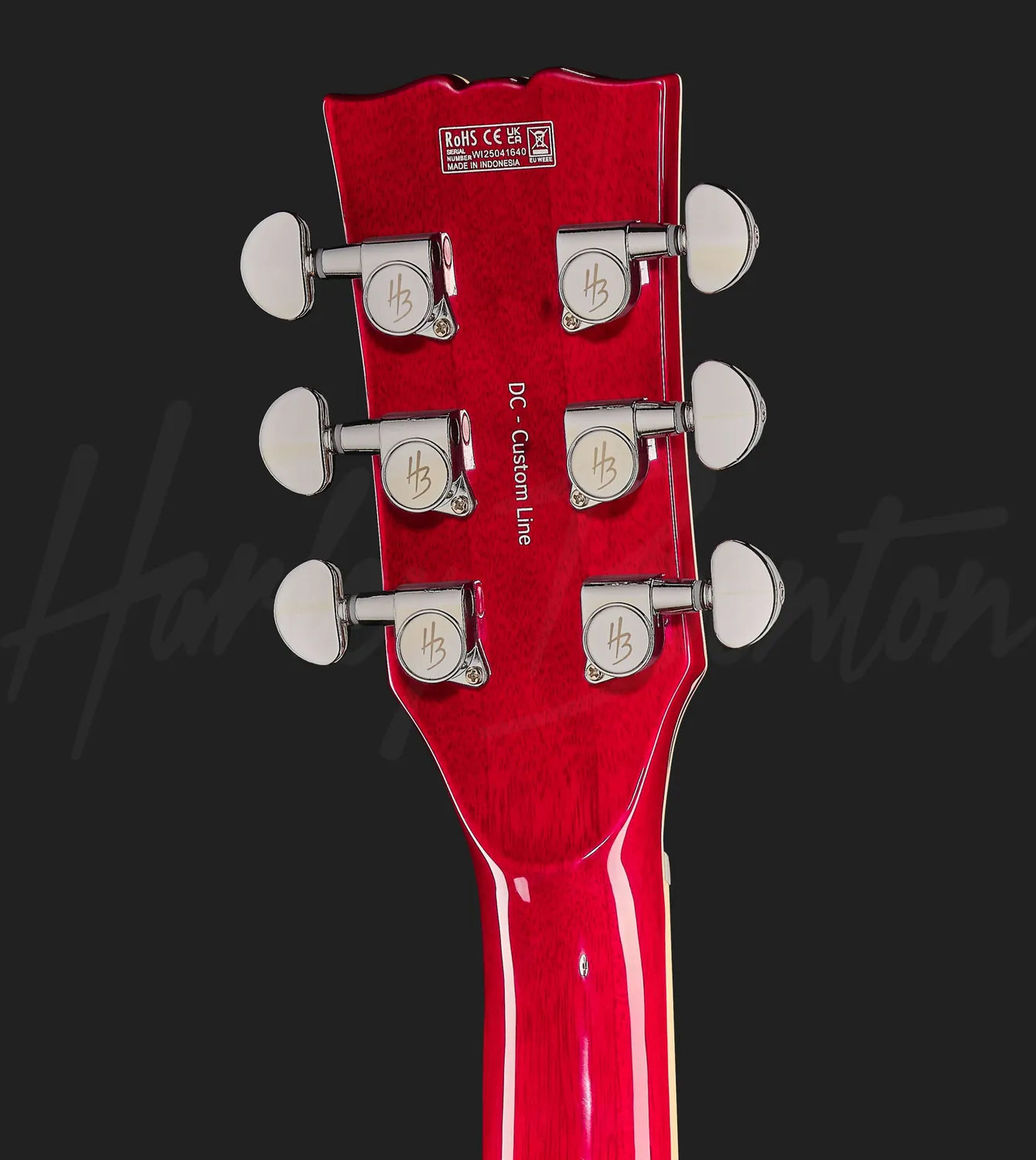 Harley Benton Vintage DC-Custom II Cherry E-Gitarre Humbucker