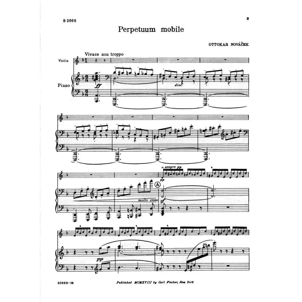 Shar Music Novacek Perpetuum Mobile Noten Violine Klavier