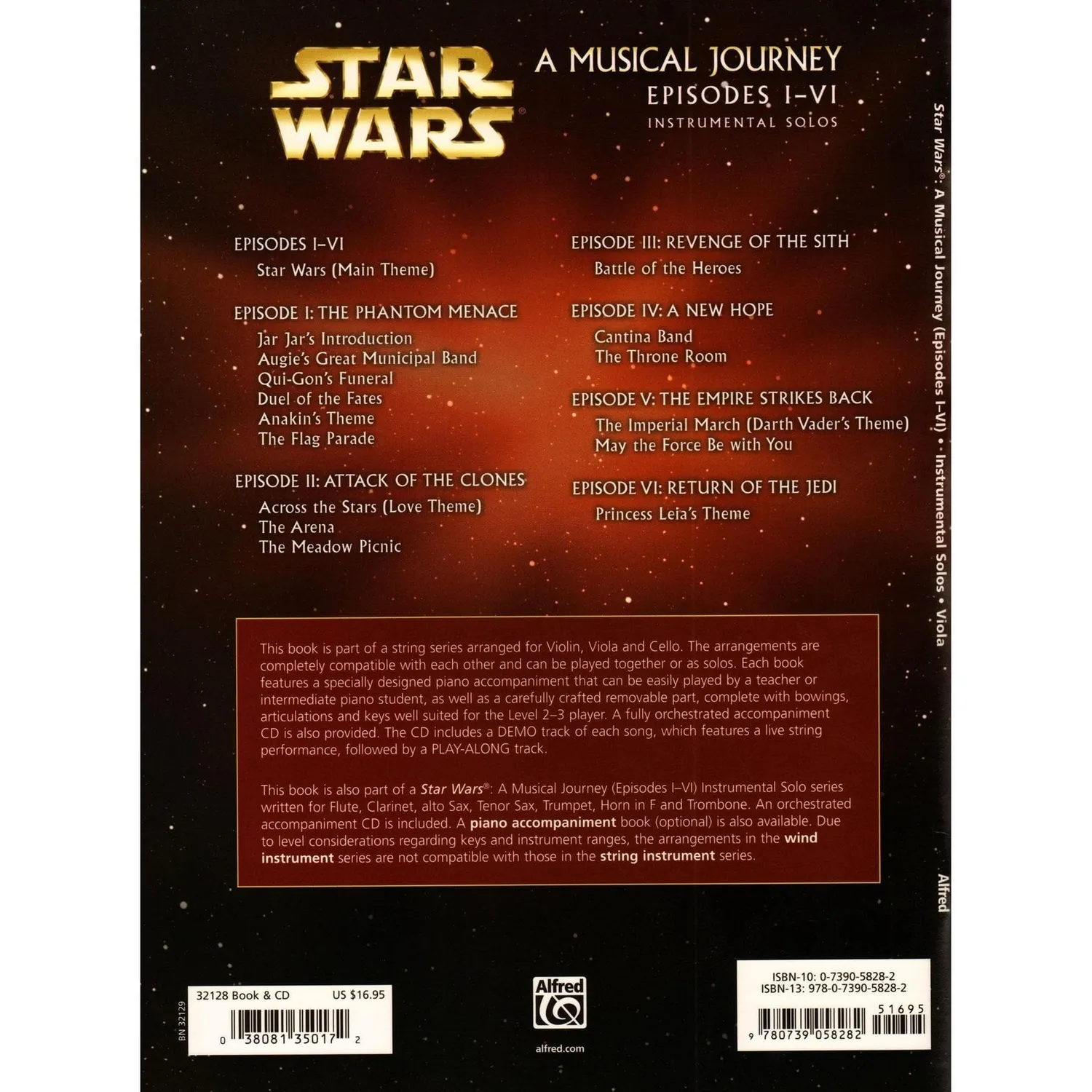 Shar Music Star Wars Viola Noten für Viola und Klavier Level 2-3