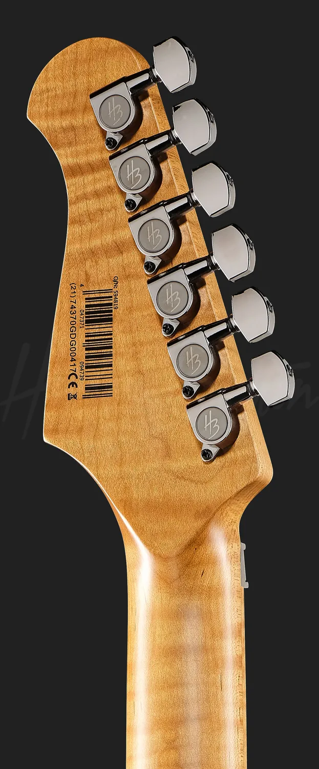 Harley Benton ST-80FR MN HH E-Gitarre Gold Sparkle