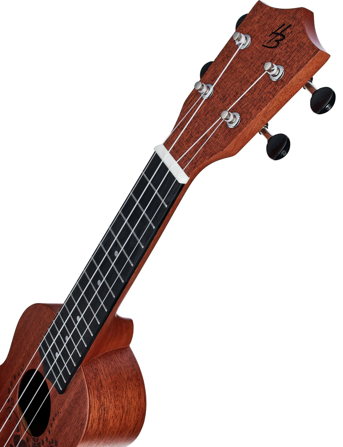 Harley Benton Kahuna-S Flower Sopran-Ukulele Mahagoni