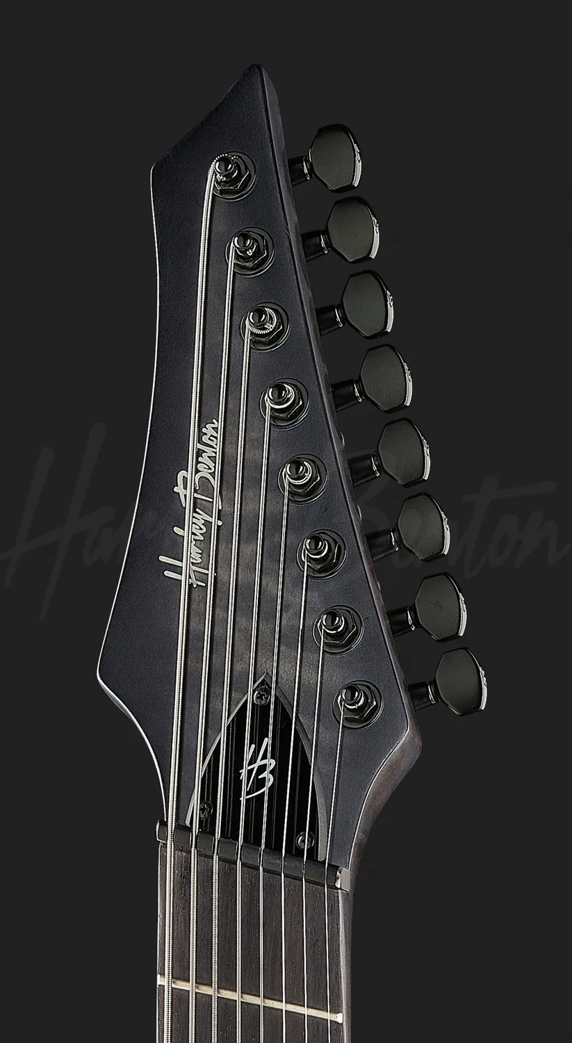 Harley Benton MultiScale-8 8-Saiter E-Gitarre schwarz