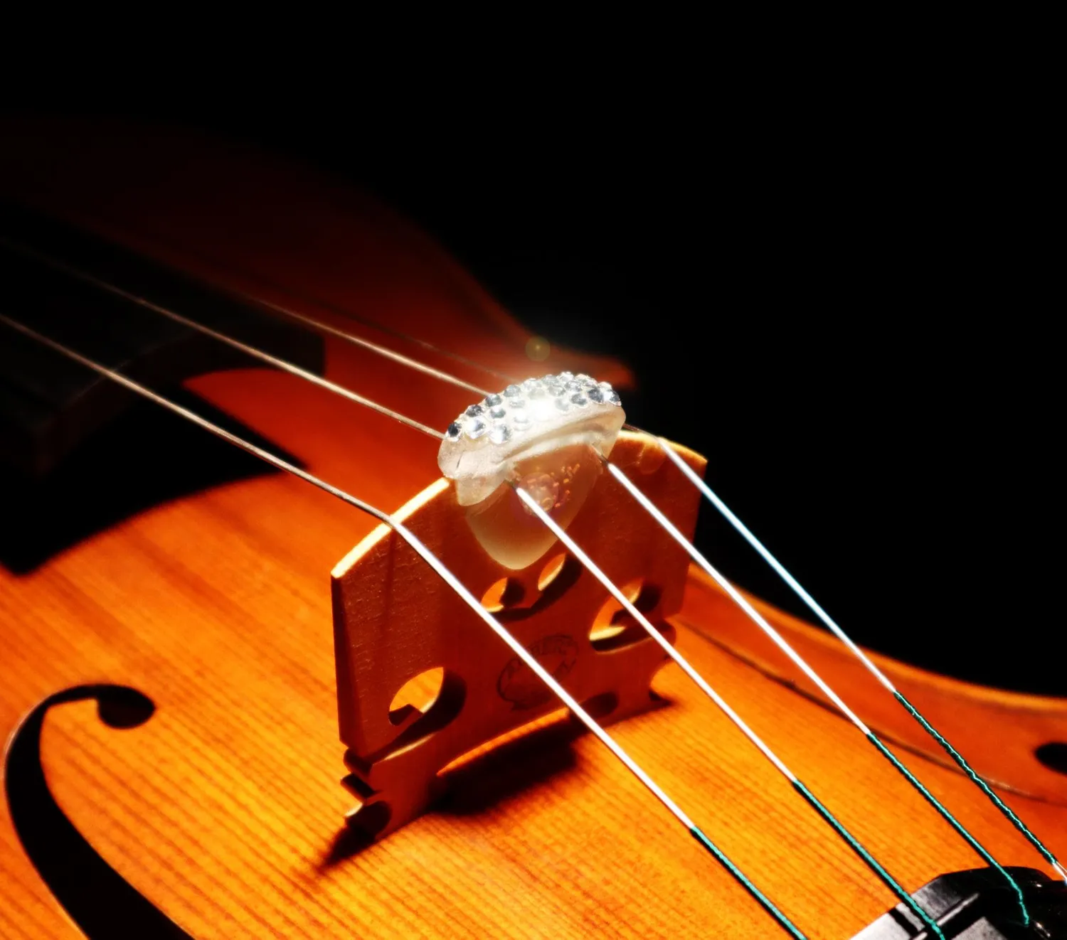 Polly Brillante Dämpfer Viola transparent Kristall