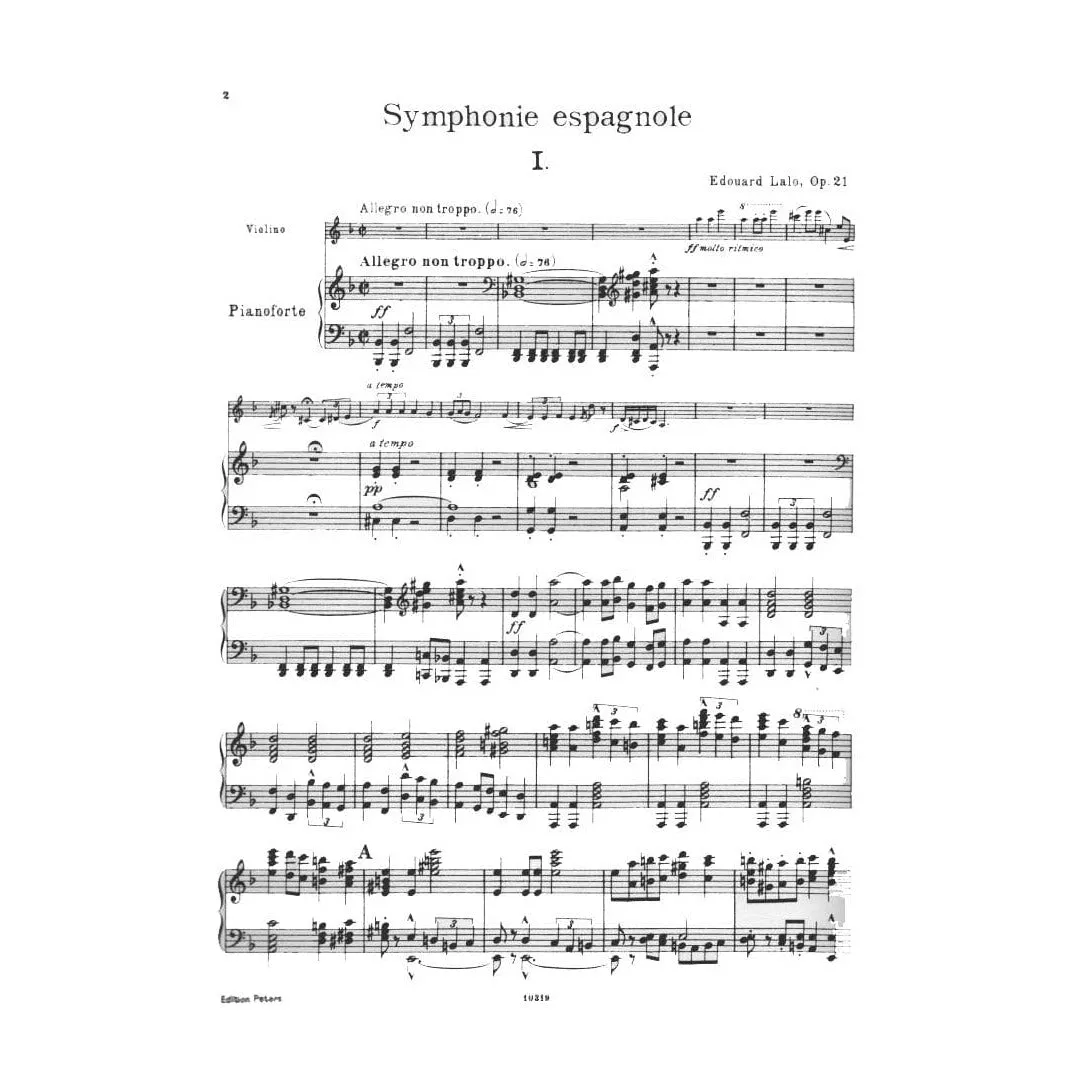 Lalo Symphonie Espagnole Op.21 Noten Violine Menuhin