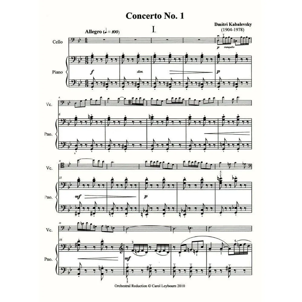 Shar Music Kabalevsky Op.49 Cello Klavierbegleitung Noten