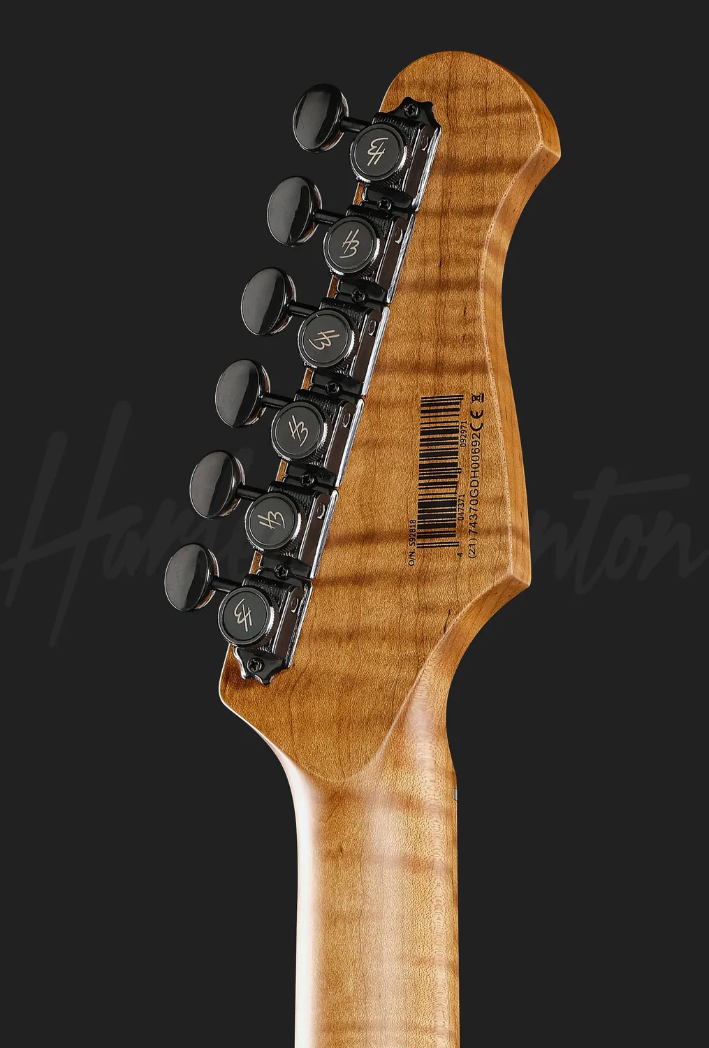 Harley Benton Deluxe ST-Modern Plus MN HSS LH SBK E-Gitarre links schwarz