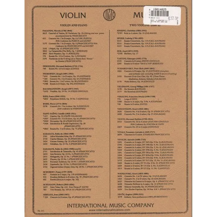 Bach 6 Sonaten Partiten BWV 1001-1006 Violinnoten Hellmesberger