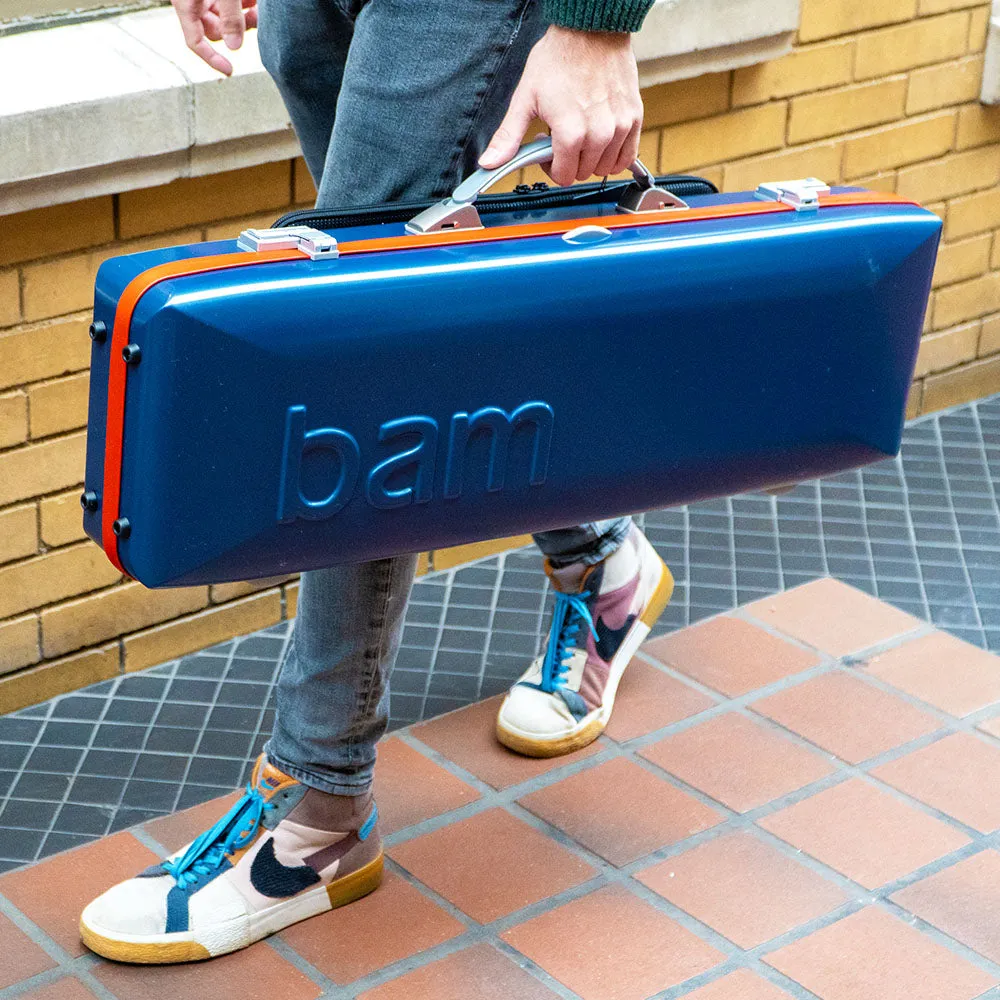 BAM Graffiti Hightech Violinkoffer 4/4 Navy-Red stoßfest