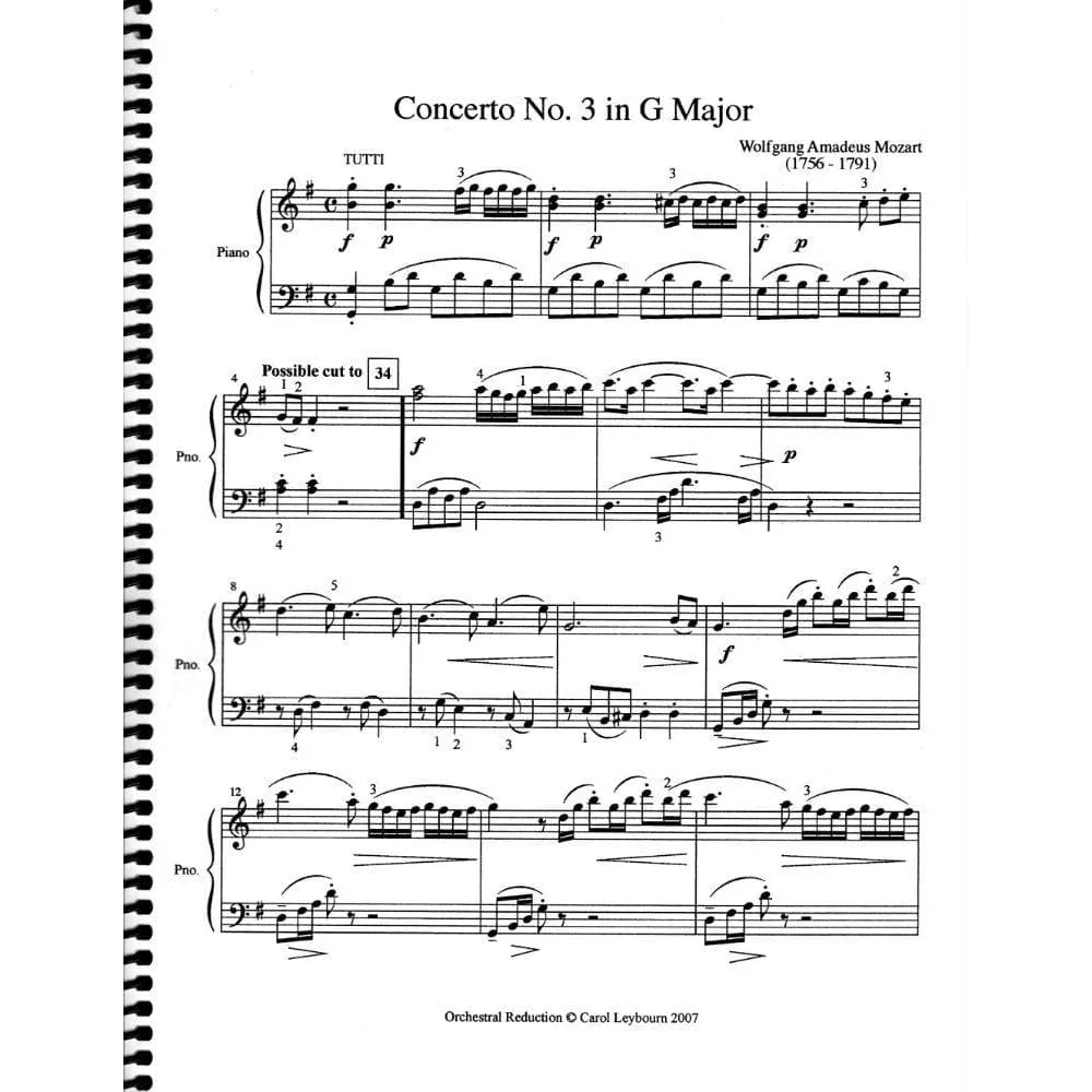 Shar Music Mozart Violinkonzert Nr. 3 K 216 Klavierbegleitung