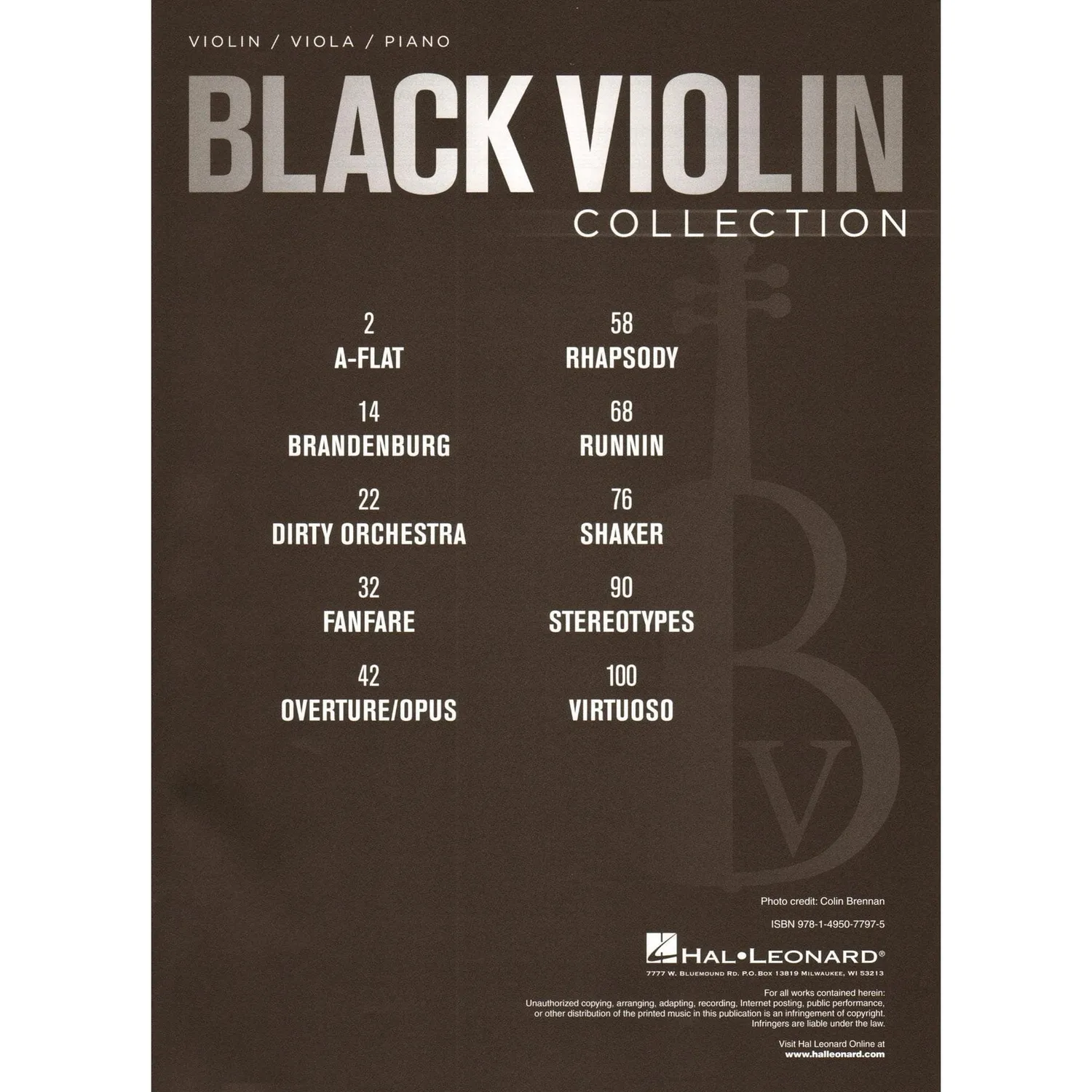 Black Violin Collection 10 Werke Violine Noten Klavier