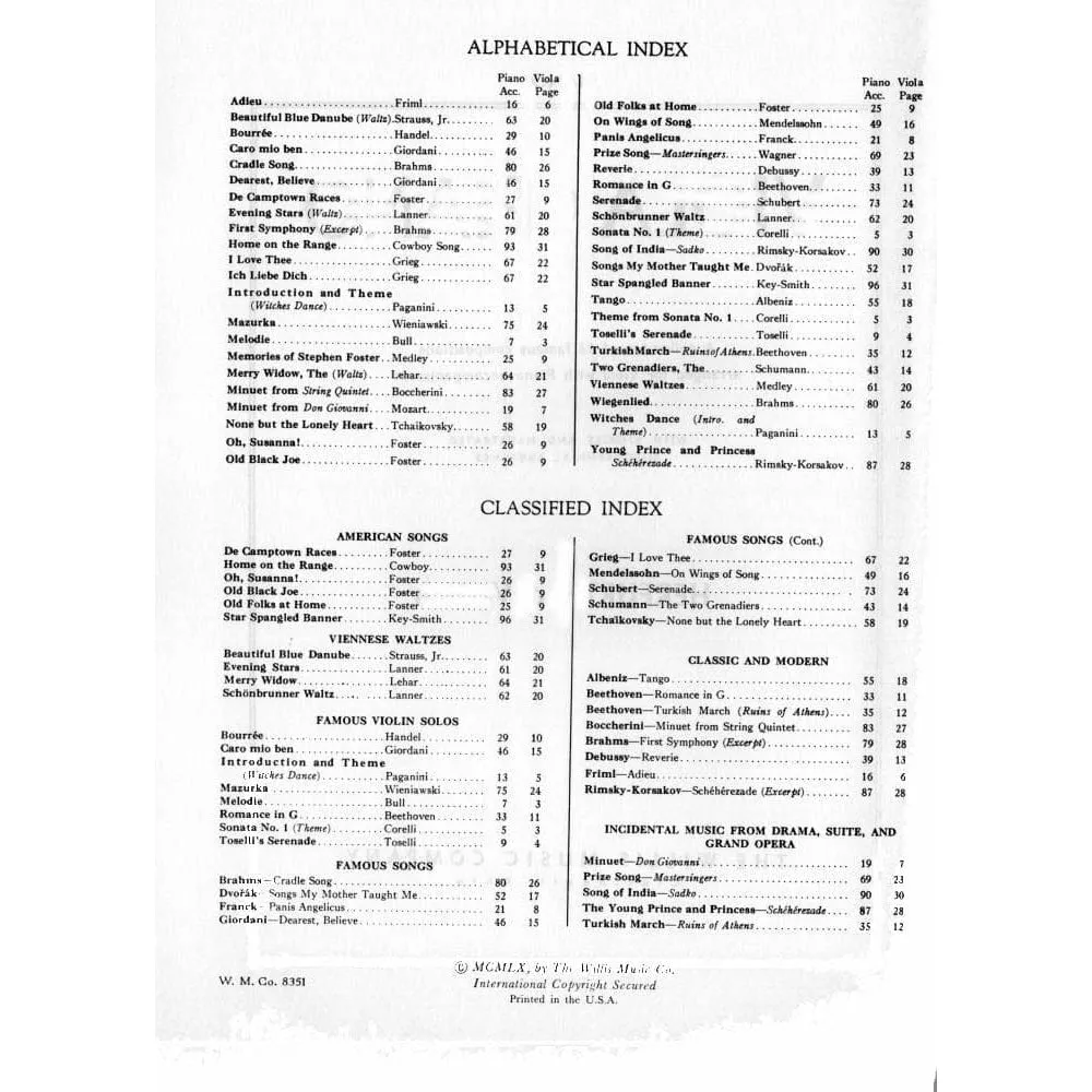 Shar Music Viola and Piano Noten für Bratsche 43 Stücke
