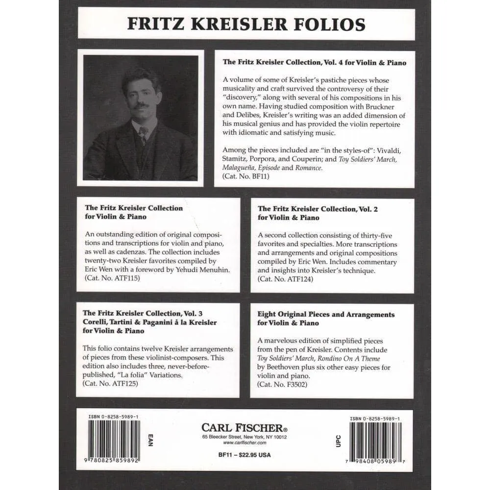 Shar Music Fritz Kreisler Collection Vol. 4 Noten Violine Klavier