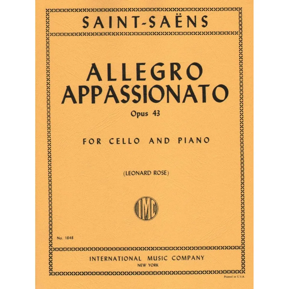 Saint-Saens Allegro Appassionato Op 43 Cello Noten