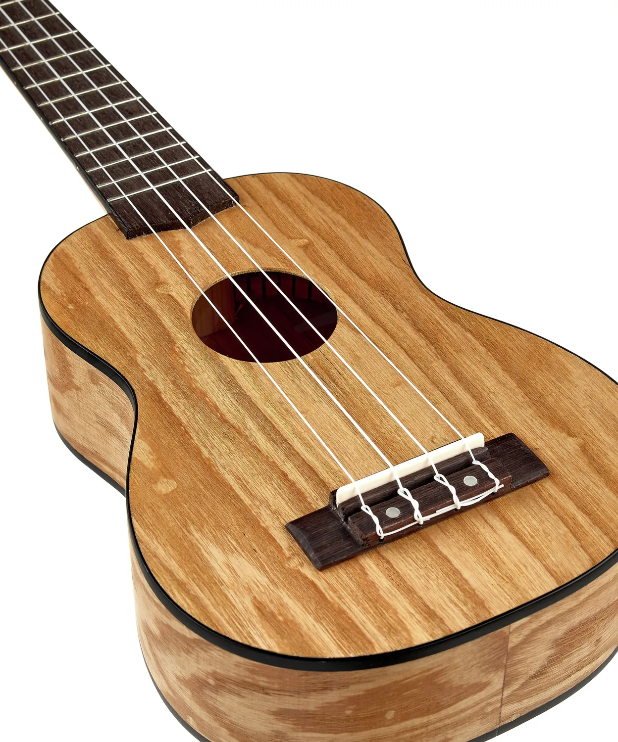 Harley Benton UK-12 Stain Ash NT Sopran-Ukulele mit Tasche