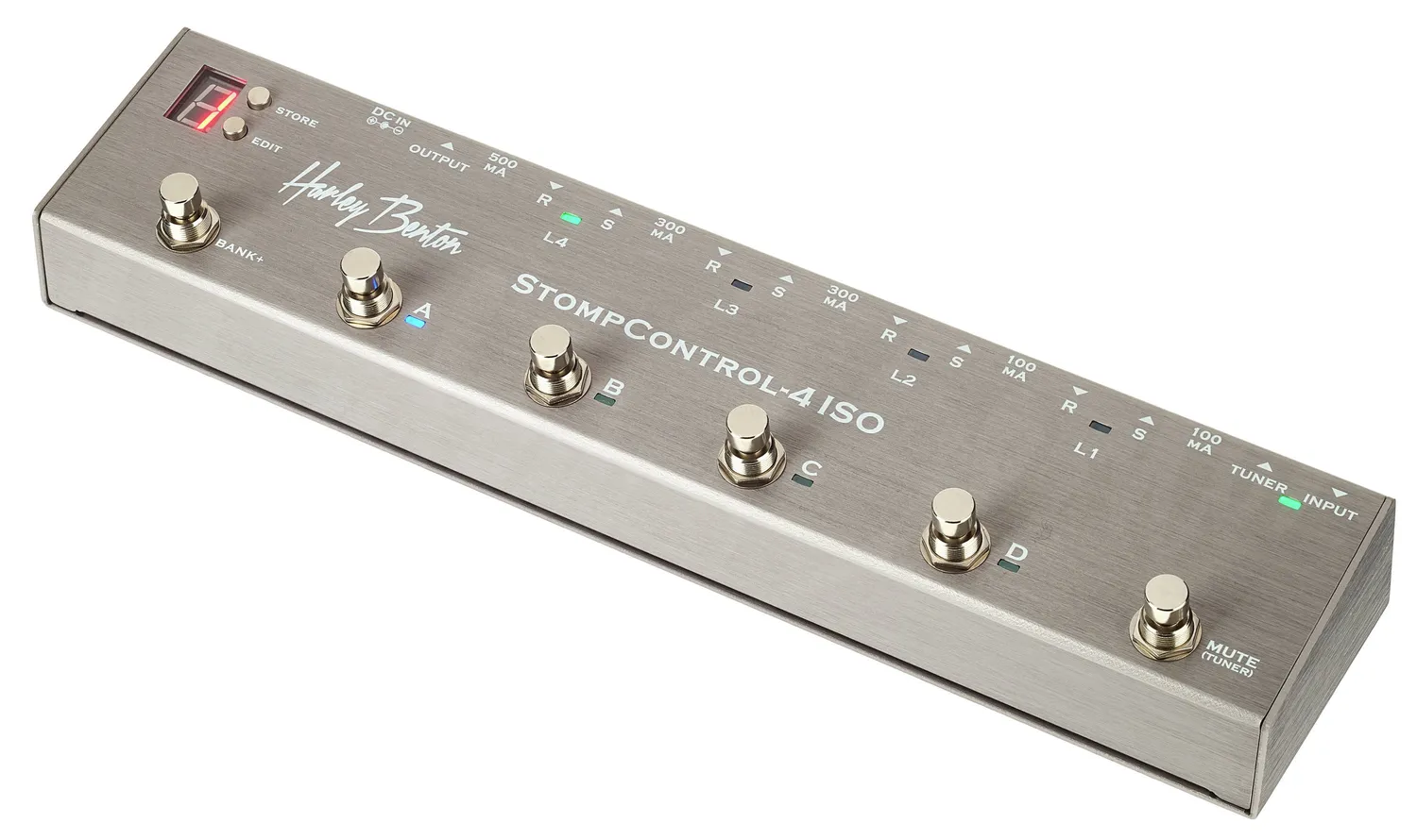 Harley Benton StompControl-4 ISO Loop-Switcher mit Netzteil