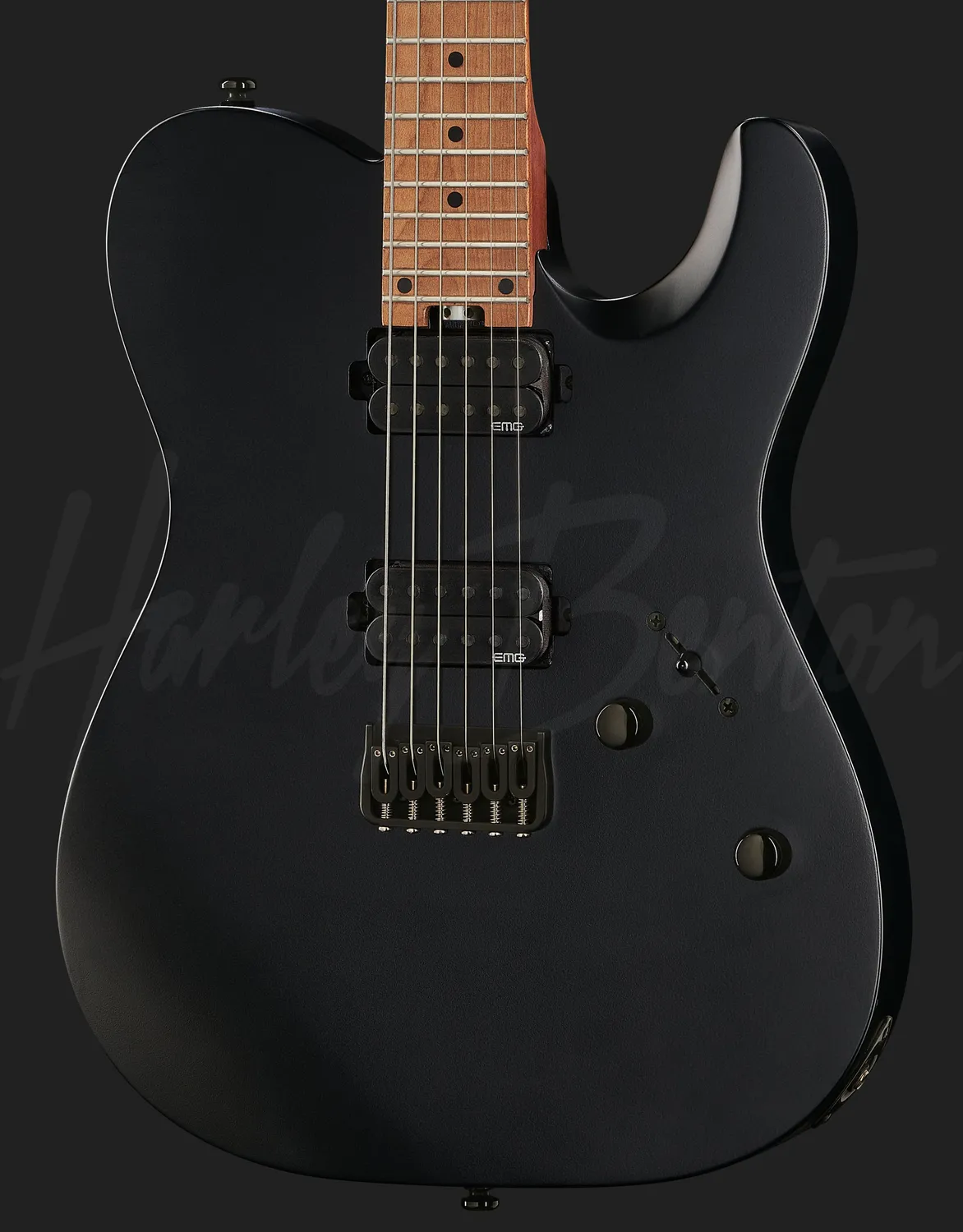 Harley Benton Fusion-T EMG HT E-Gitarre Schwarz matt