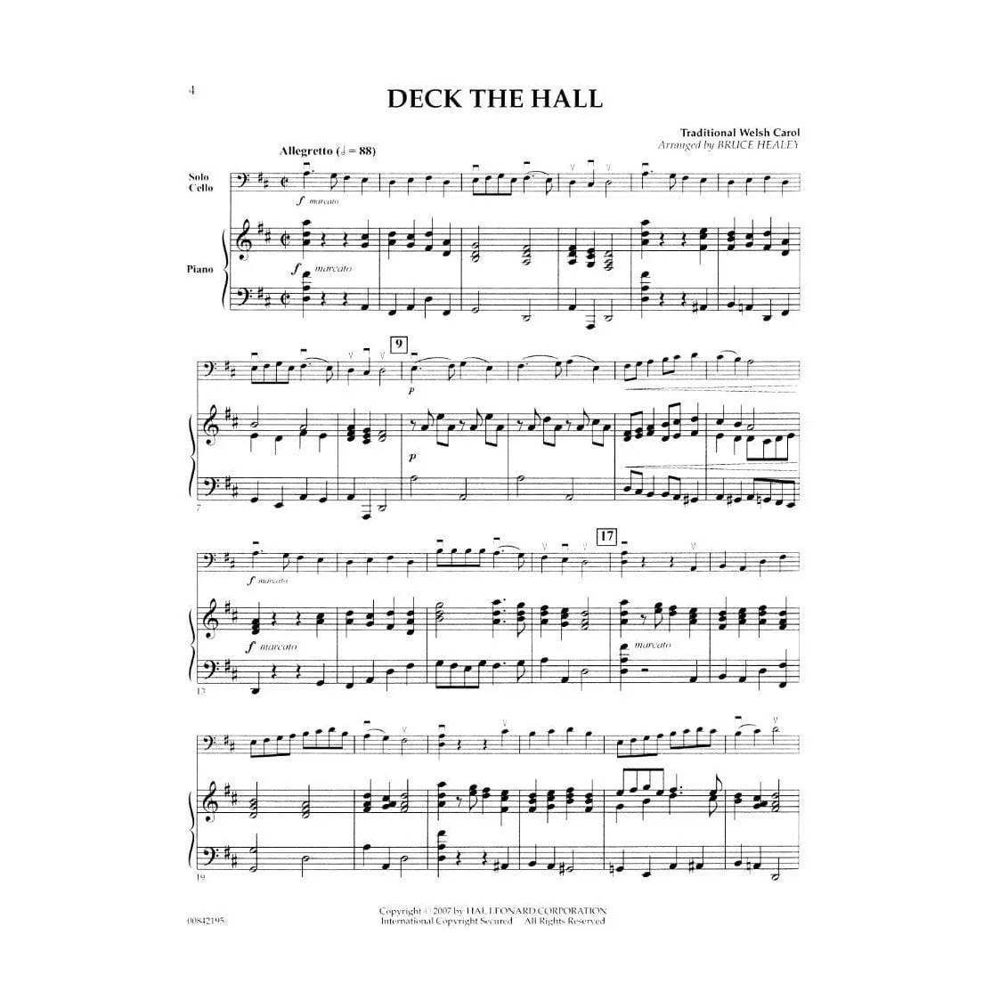 Shar Music Season of Carols Noten für Cello und Klavier Healey