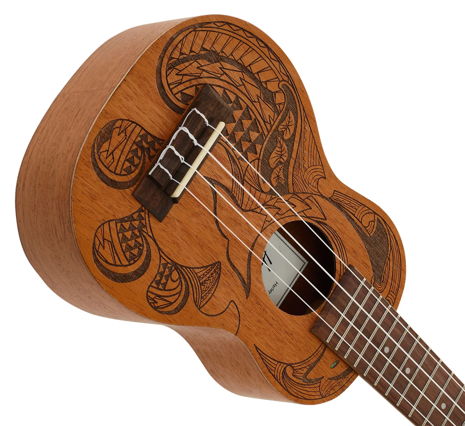Harley Benton Hawaii Dolphin Tattoo Sopran-Ukulele Mahagoni