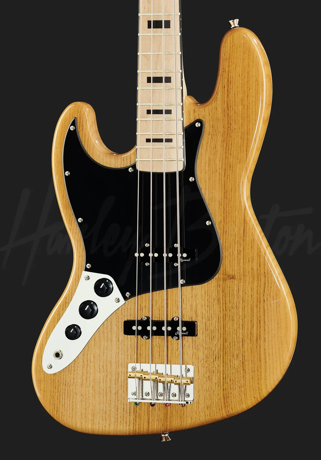 Harley Benton Vintage JB-75LH NA E-Bass Linkshänder Natur Esche