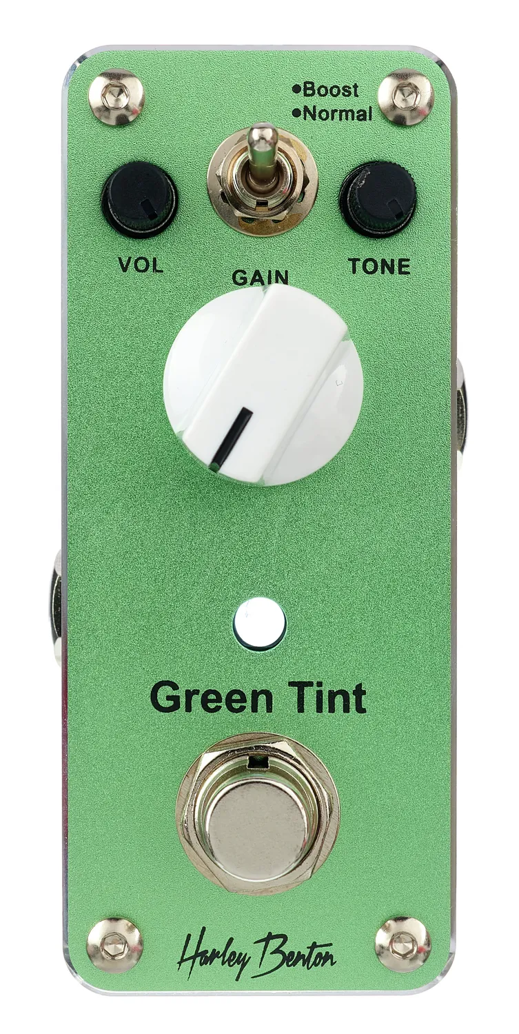 Harley Benton MiniStomp Green Tint Overdrive Effektpedal