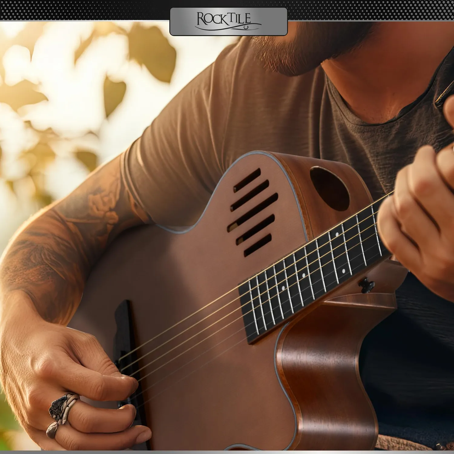 Rocktile OV2C-BN Westerngitarre Concert Cutaway