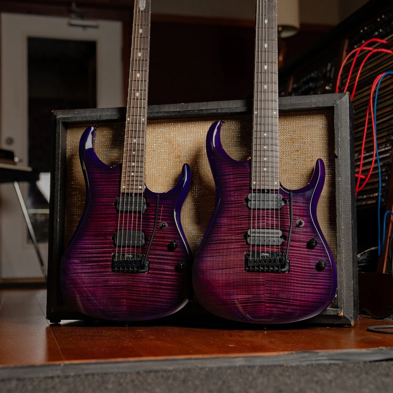 Sterling JP150 DiMarzio E-Gitarre Purple Nebula Shred