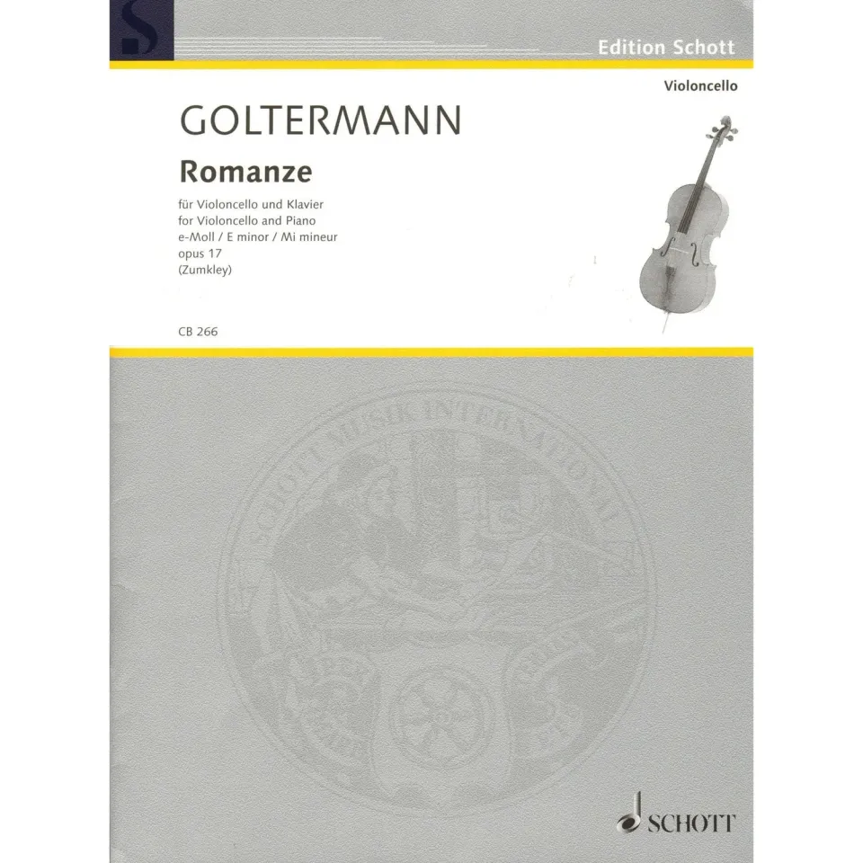 Schott Goltermann Romanze Op. 17 Cello Klavier Noten