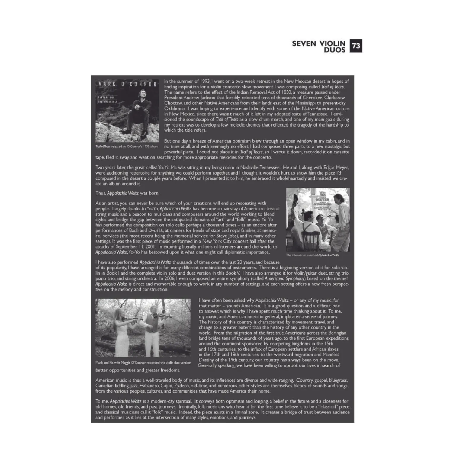 Mark O'Connor Seven Violin Duos Noten Download Fiddle