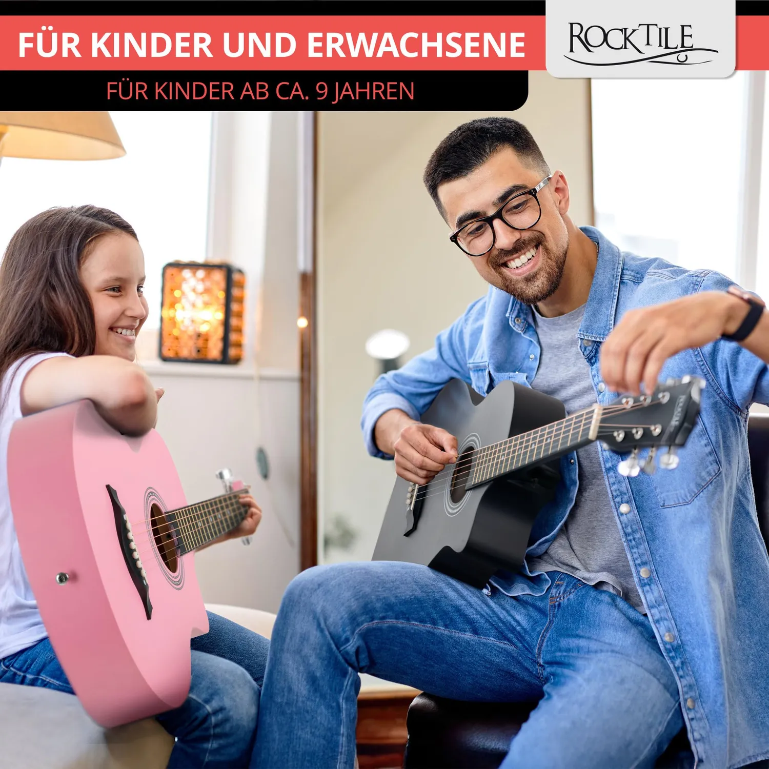 Rocktile WSC-4C Westerngitarre Schwarz Concert