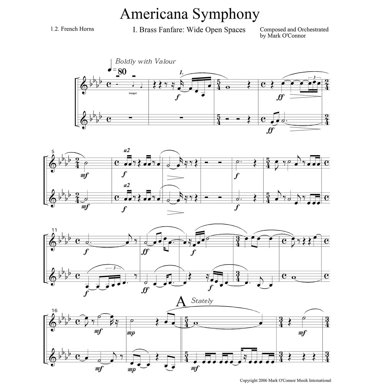 Mark O'Connor Americana Symphony Blechstimmen Download