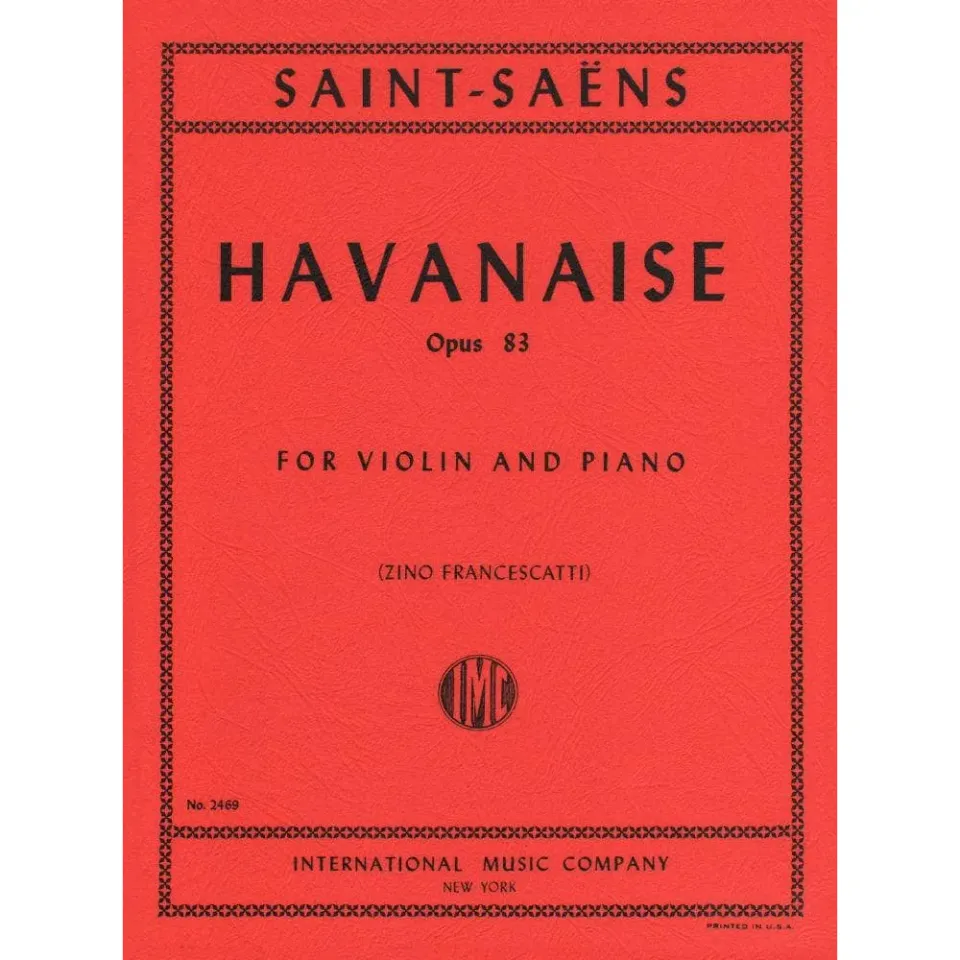 Saint-Saëns Havanaise Op. 83 Violinenoten mit Klavier