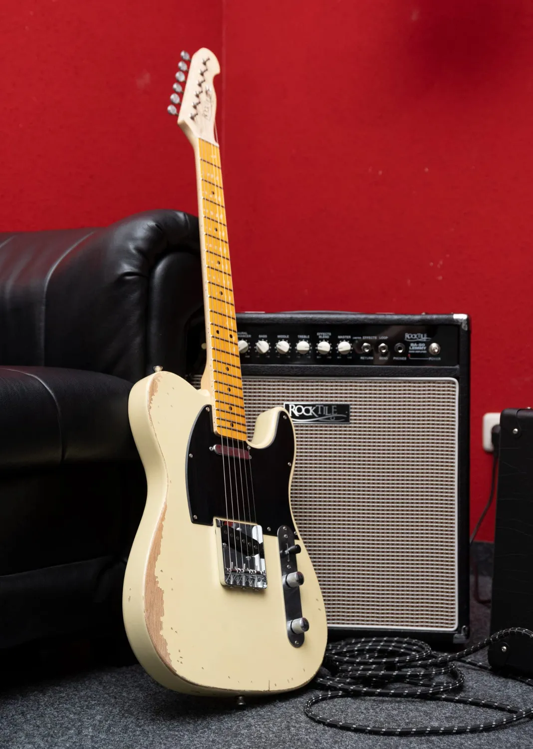 Rocktile Vinstage TL-HMWM E-Gitarre Vintage White Relic
